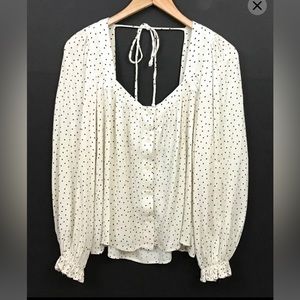 Reformation polka dot top